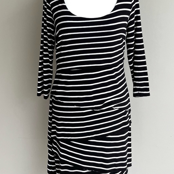INC International Concepts striped tiered dress - Picture 6 of 7